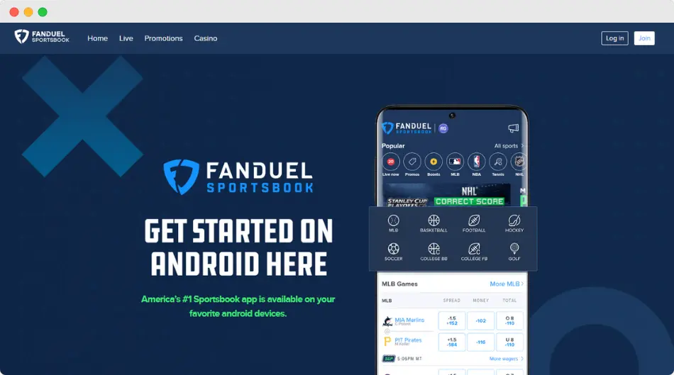 FanDuel Vermont Android